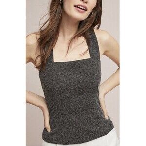 Anthropologie Sunday in Brooklyn Womens Sz M Tank Top Square Neck Preppy Career